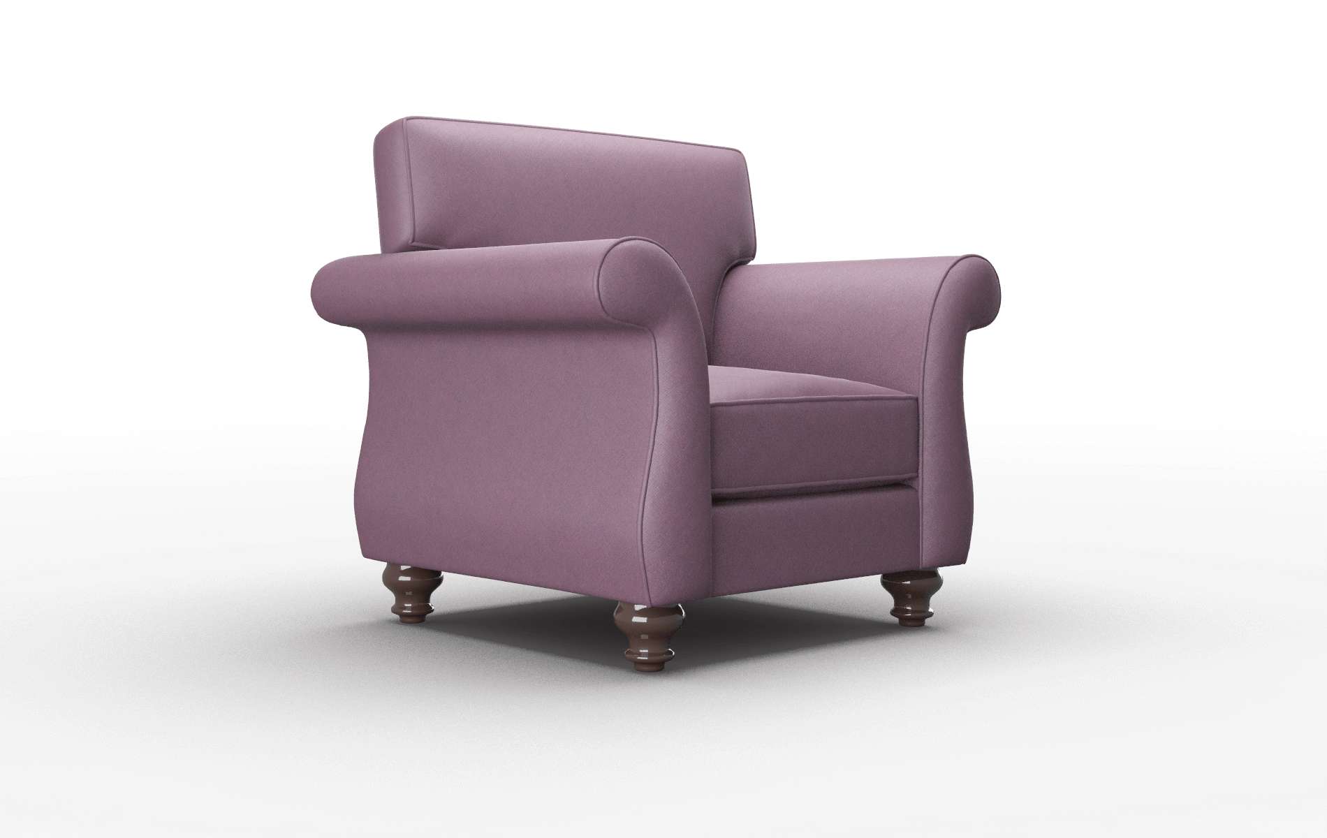 Pisa Bella Aubergine Chair espresso legs 2