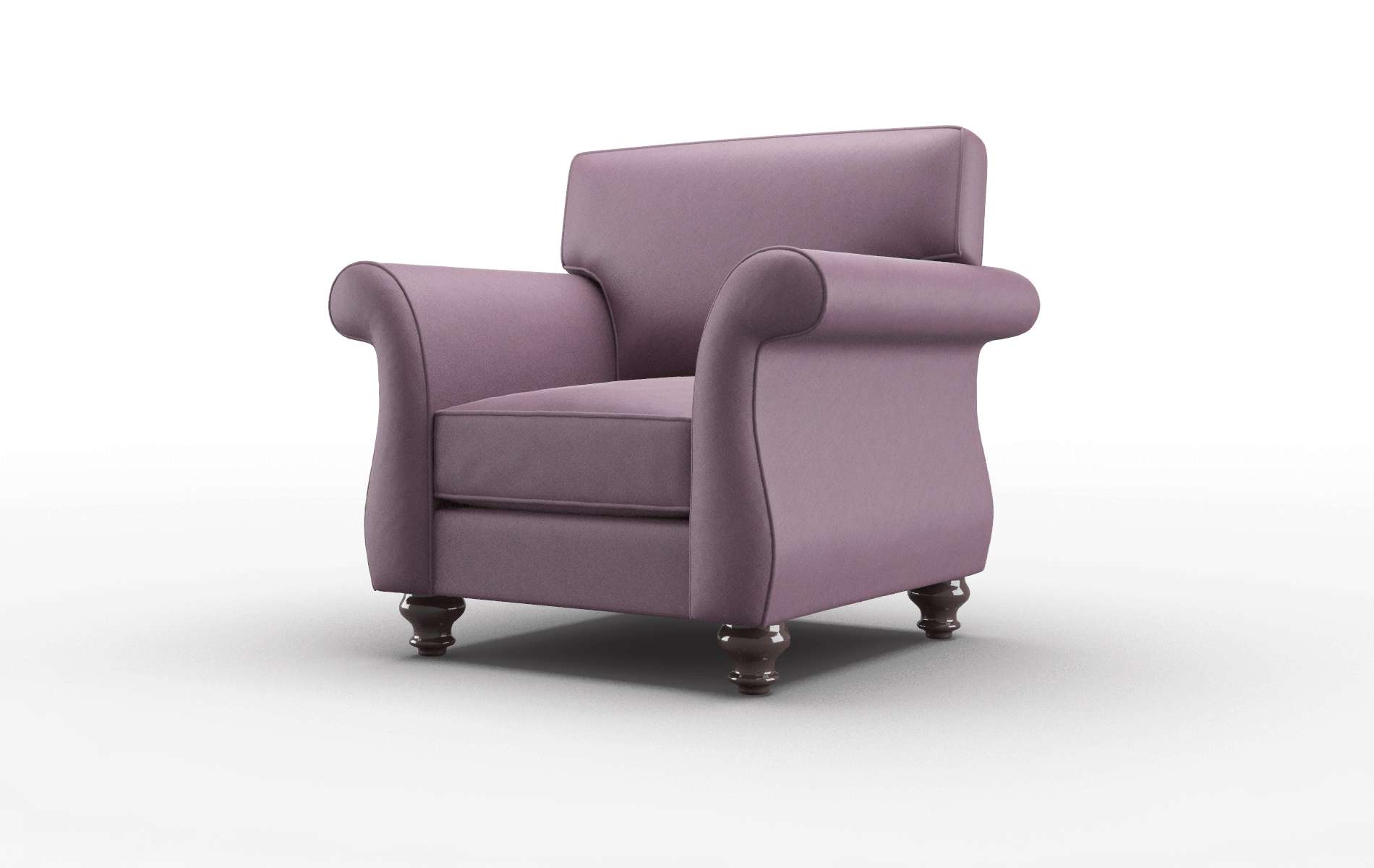 Pisa Bella Aubergine Chair espresso legs 4