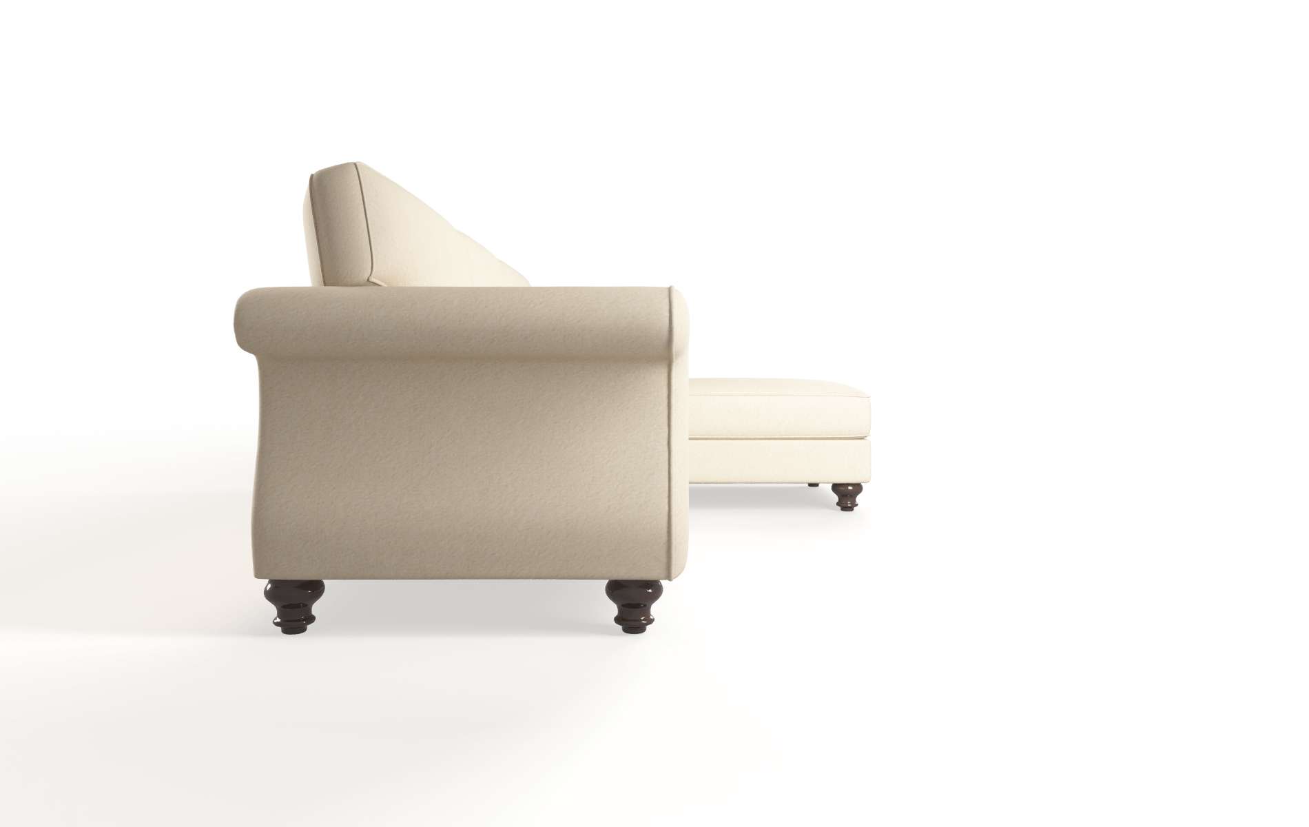 Pisa Bella Buckwheat Panel espresso legs 3