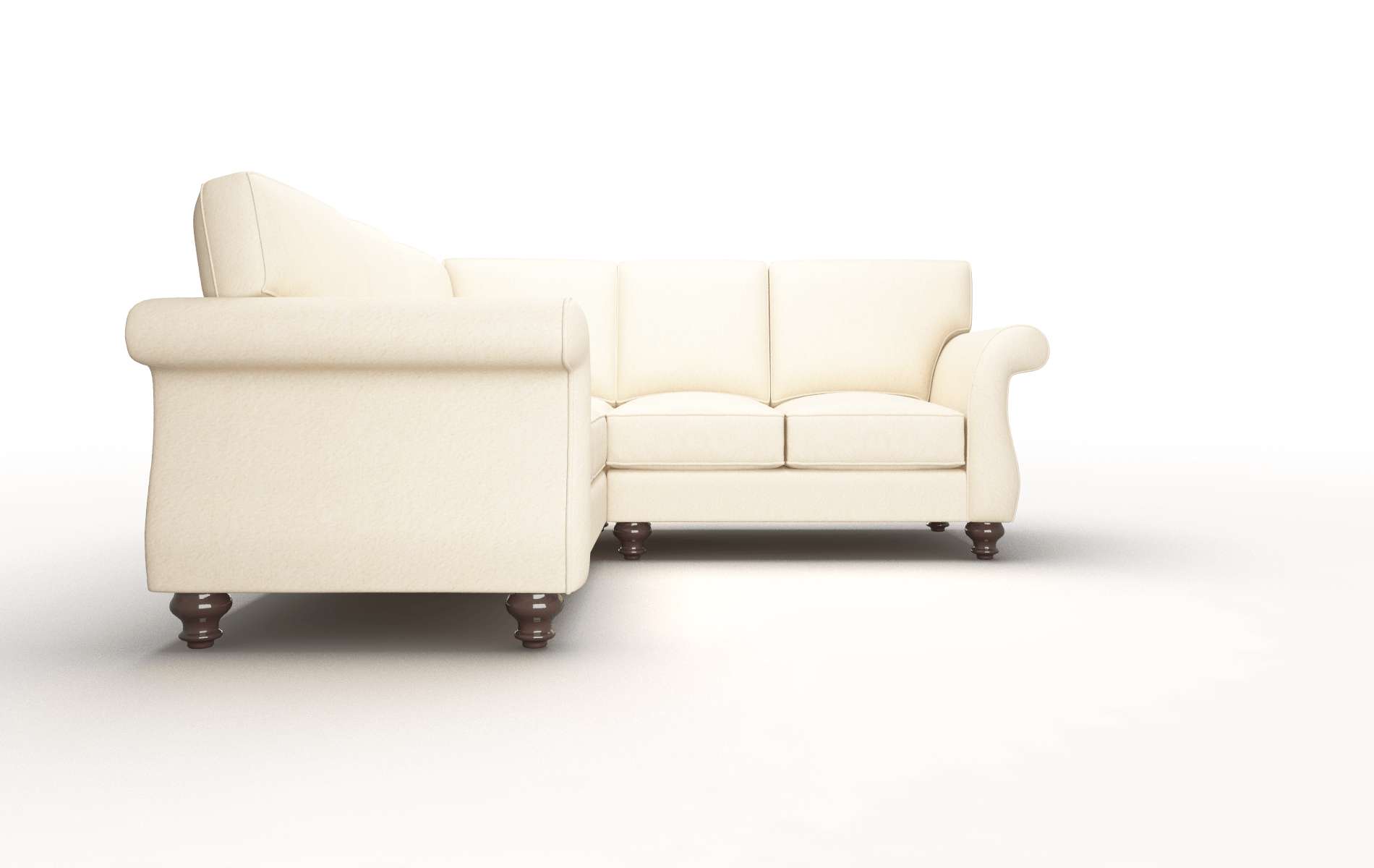 Pisa Bella Buckwheat Sectional espresso legs 2