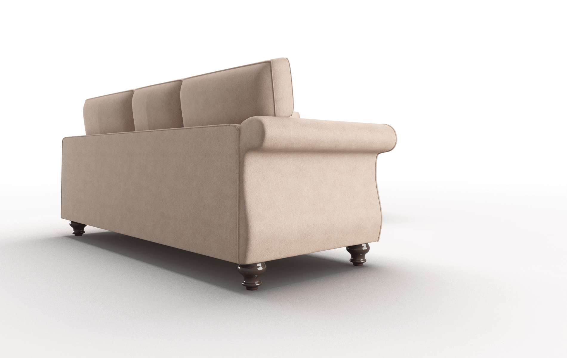 Pisa Bella Cocoa Sectional espresso legs 3
