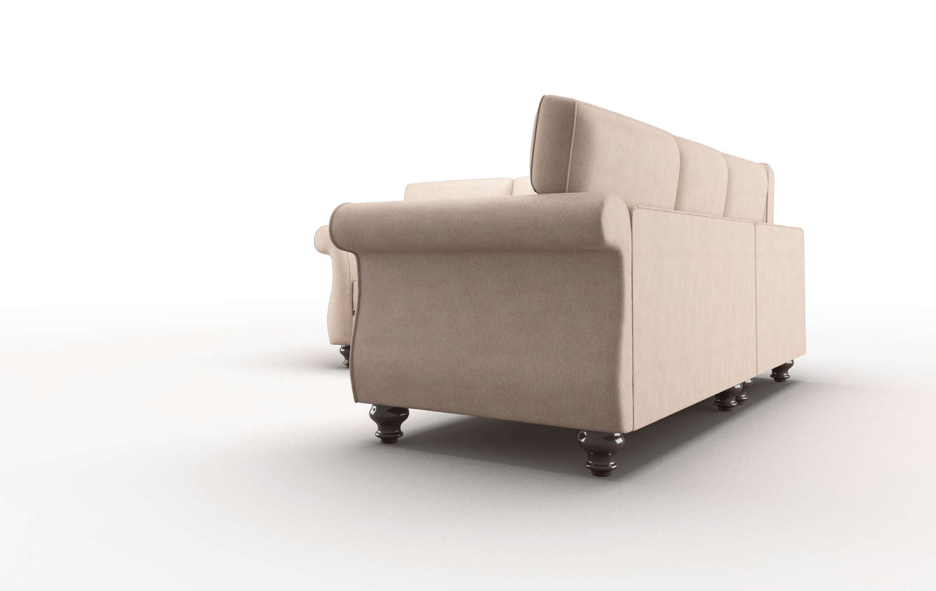 Pisa Bella Cocoa Sectional espresso legs 4