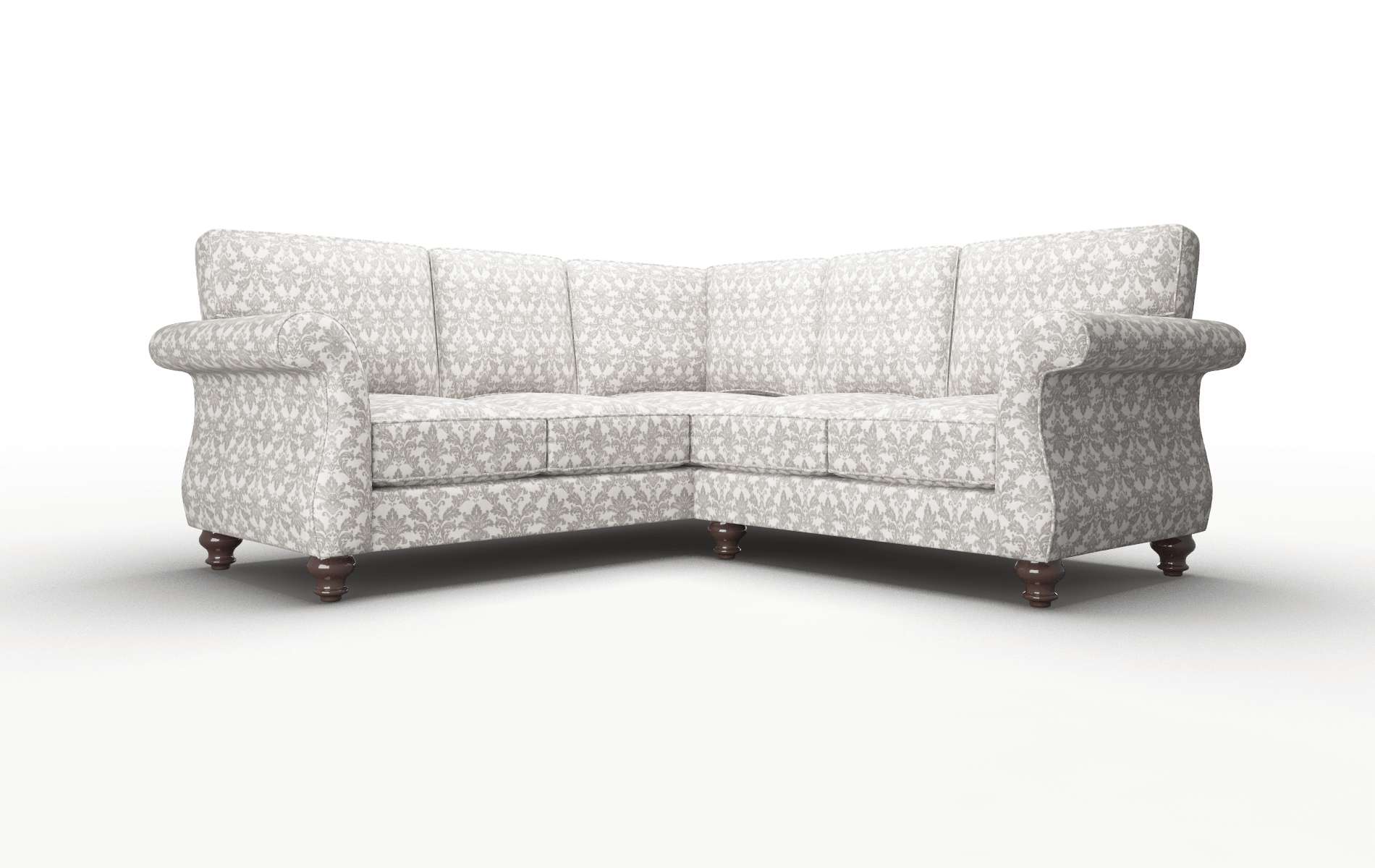 Pisa Bergamo Dove Sectional espresso legs 1