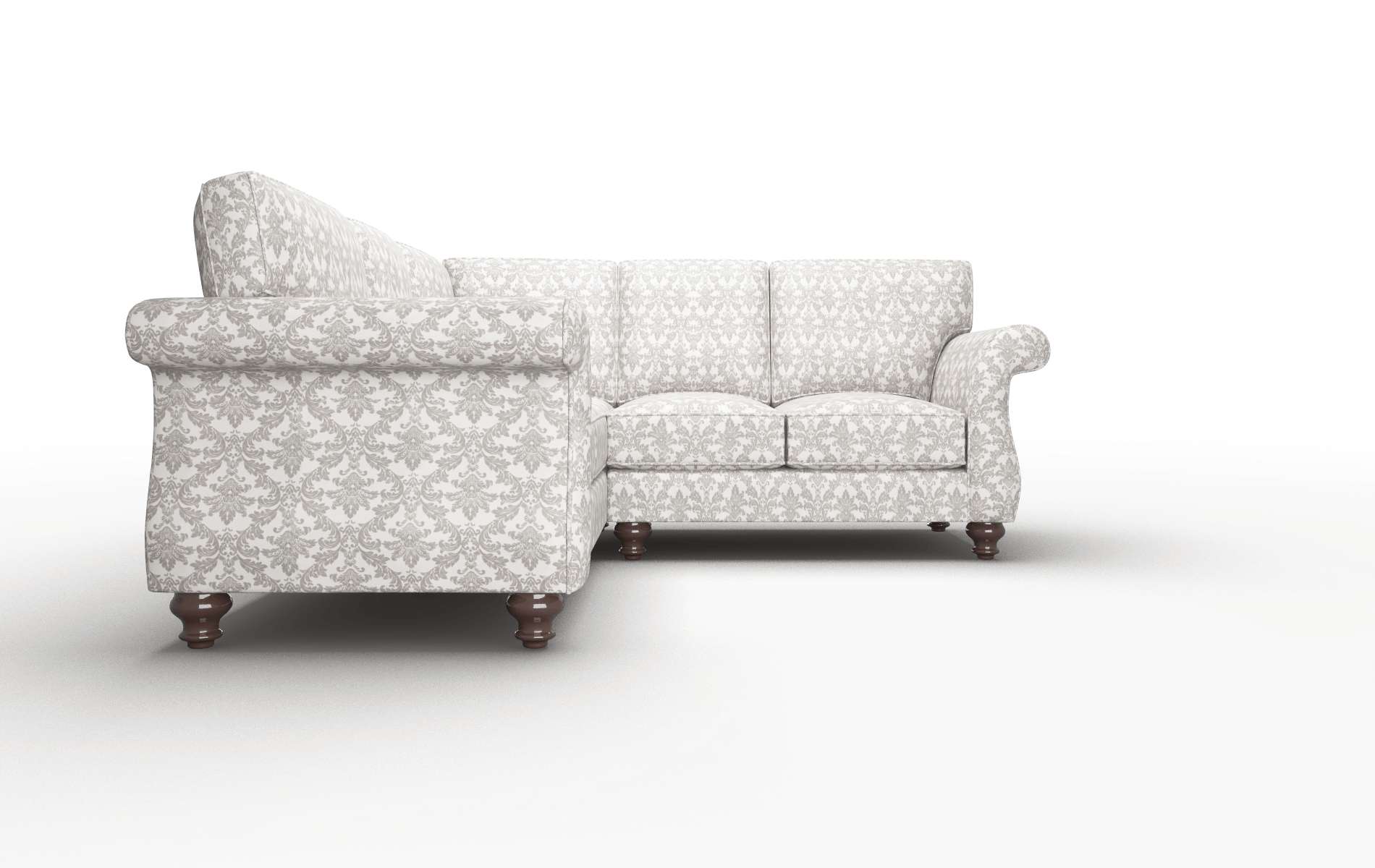 Pisa Bergamo Dove Sectional espresso legs 2