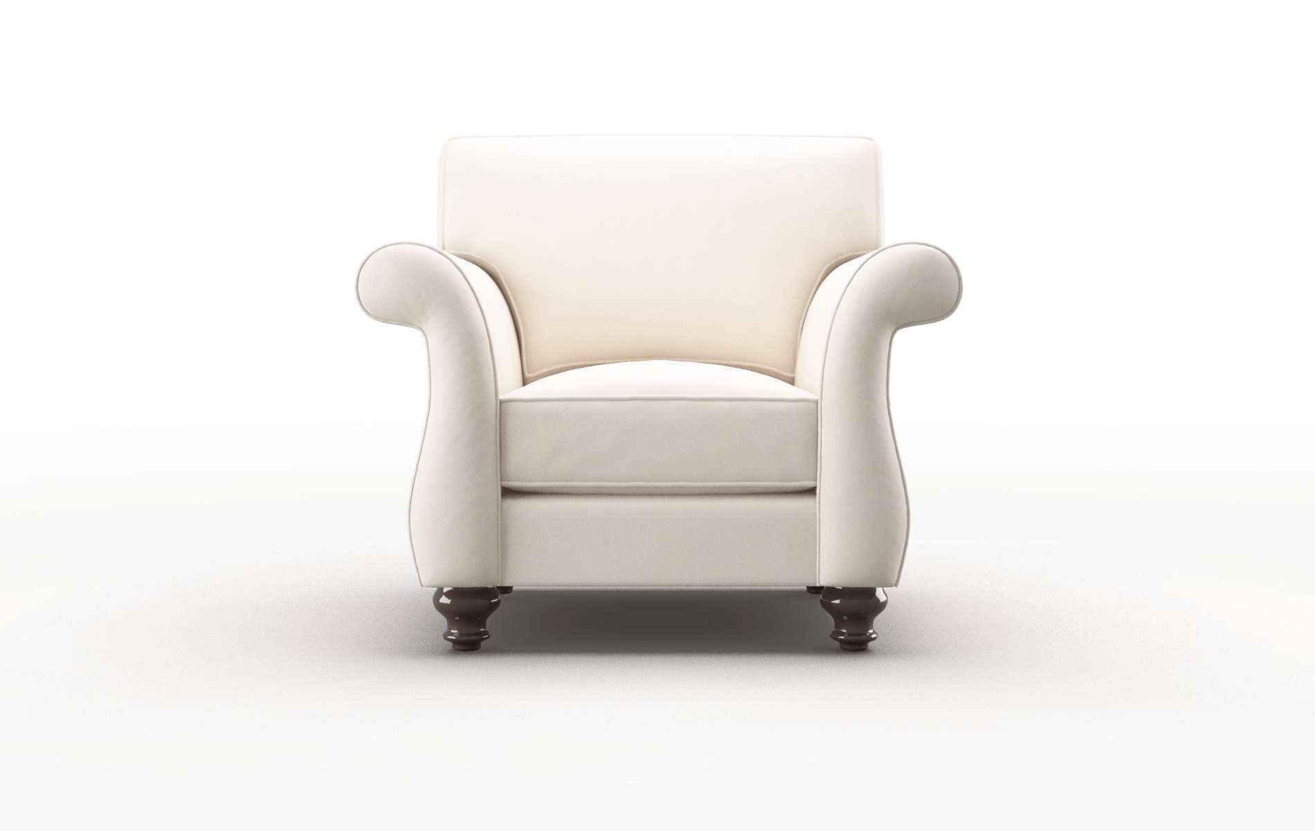 Pisa Blanche Milky Chair espresso legs 1