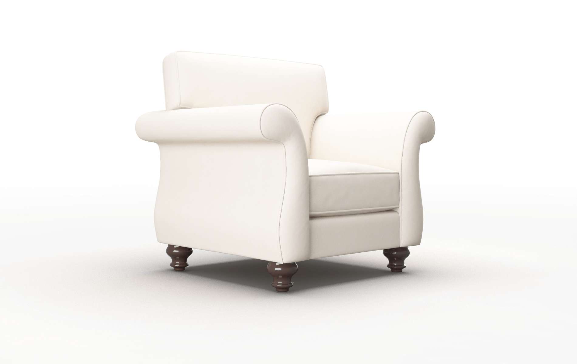 Pisa Blanche Milky Chair espresso legs 2