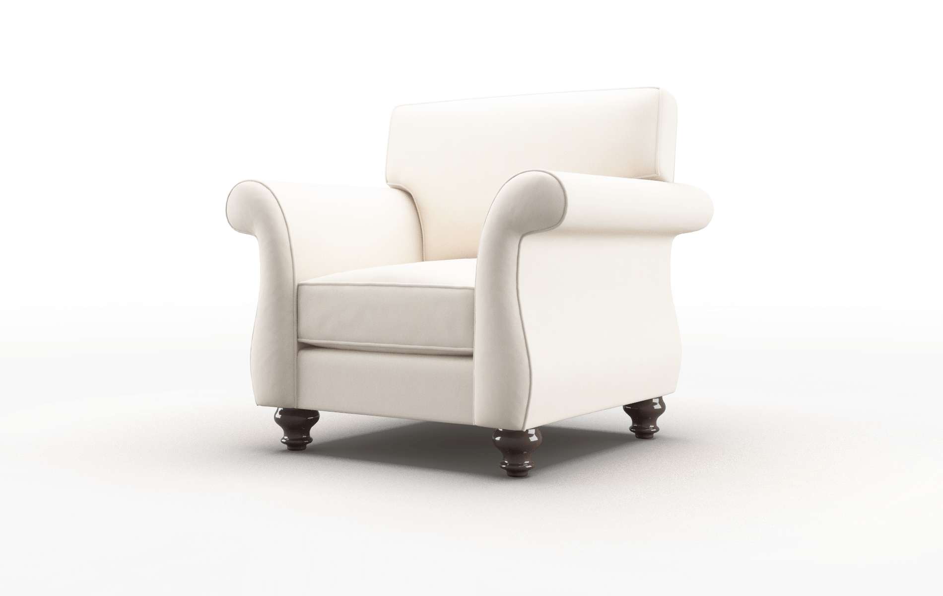 Pisa Blanche Milky Chair espresso legs 4
