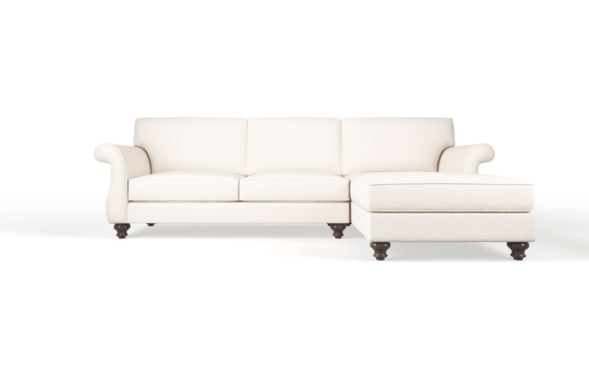 Pisa Blanche milky Panel Espresso Legs  1