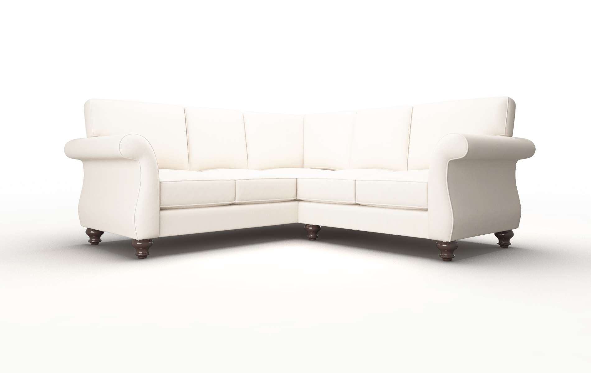 Pisa Blanche milky Sectional Espresso Legs  1