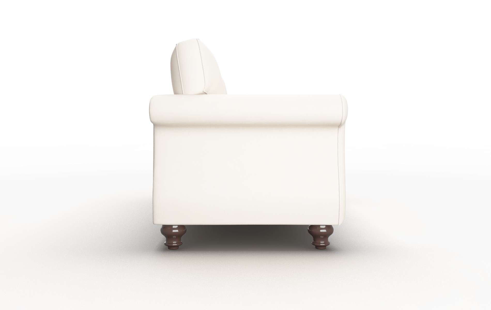 Pisa Blanche Milky Sofa espresso legs 3