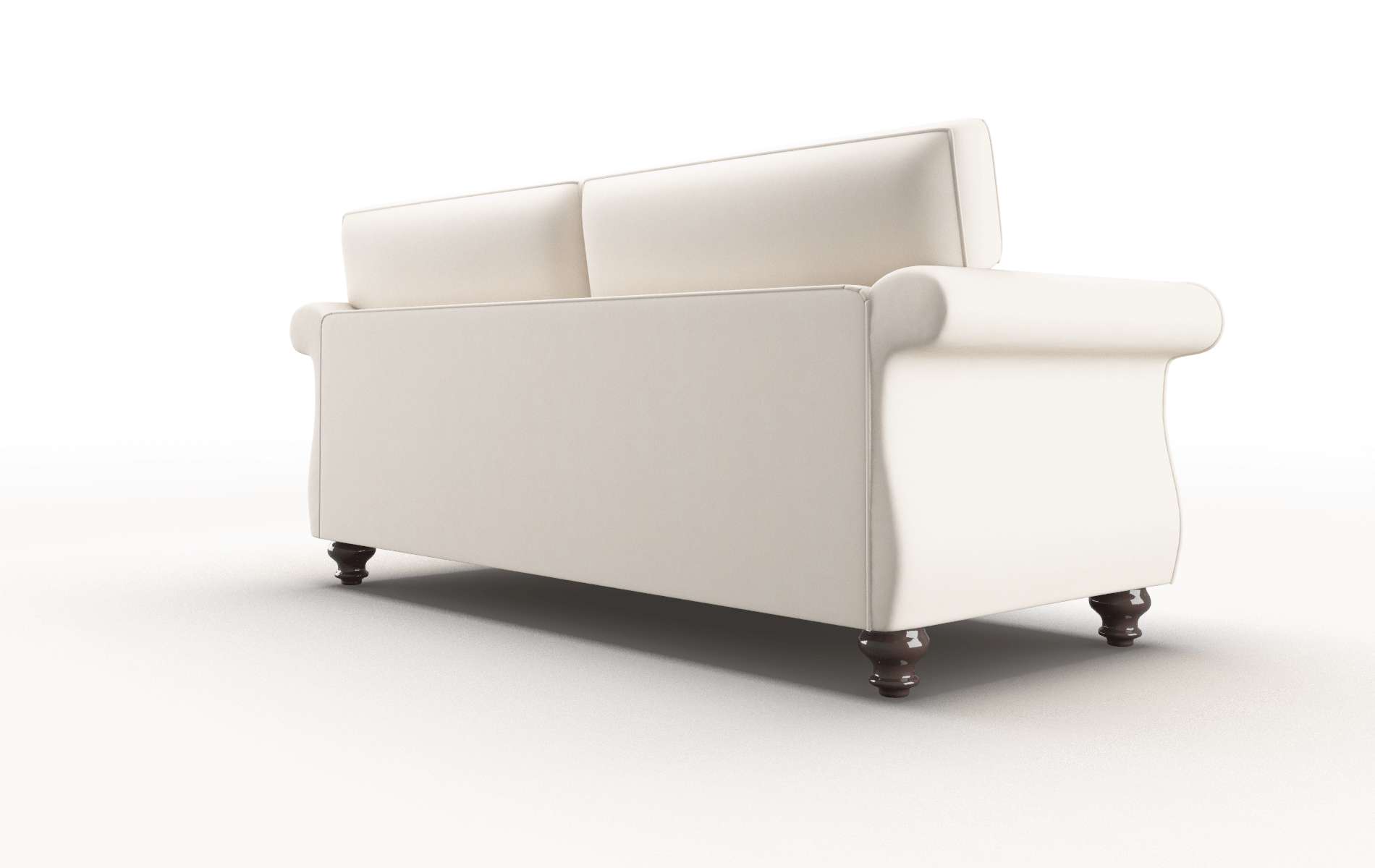 Pisa Blanche Milky Sofa espresso legs 5