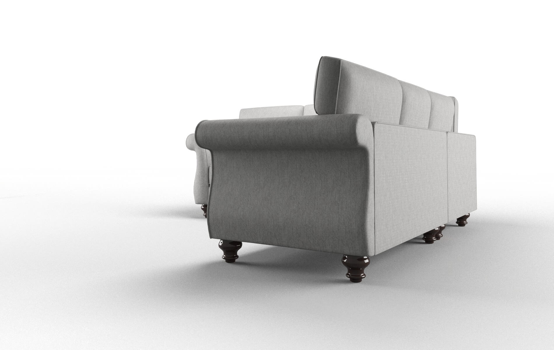 Pisa Bungalow Graphite Sectional espresso legs 4