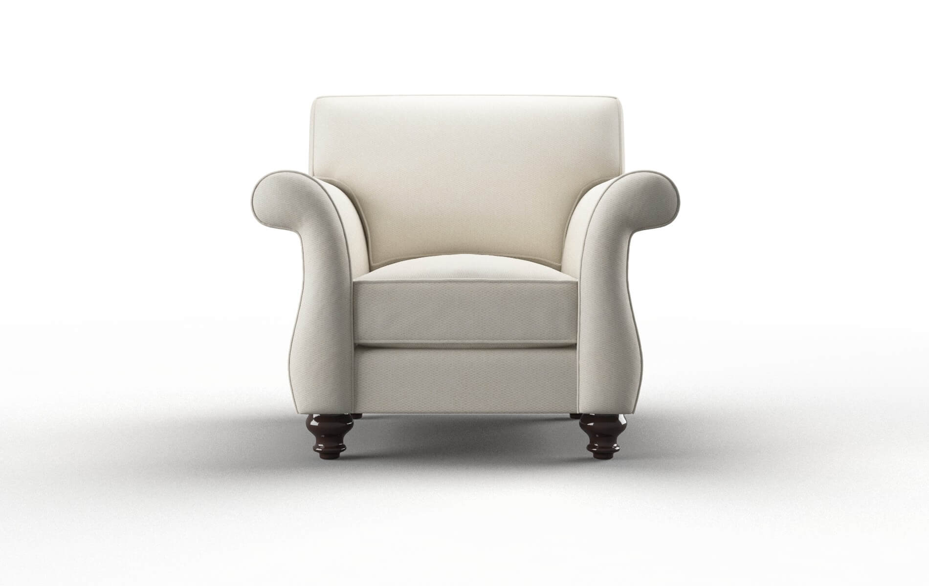 Pisa Bungalow Ivory Chair espresso legs 1
