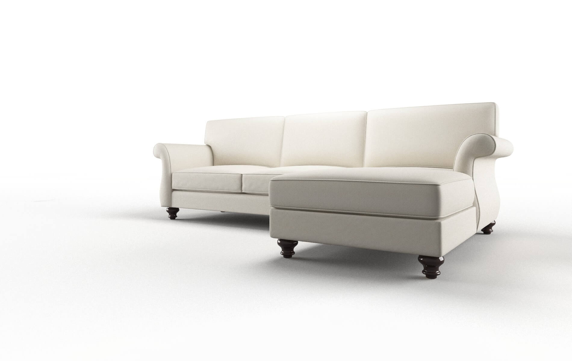 Pisa Bungalow Ivory Panel espresso legs 4