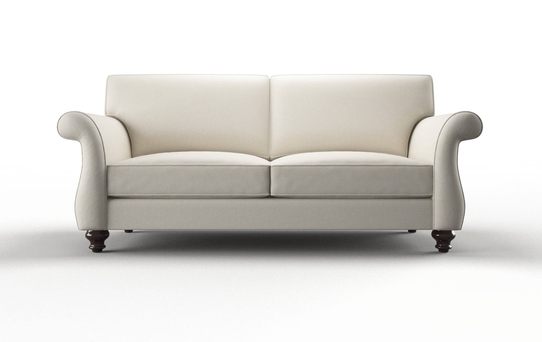 Pisa Bungalow Ivory Sofa espresso legs 1