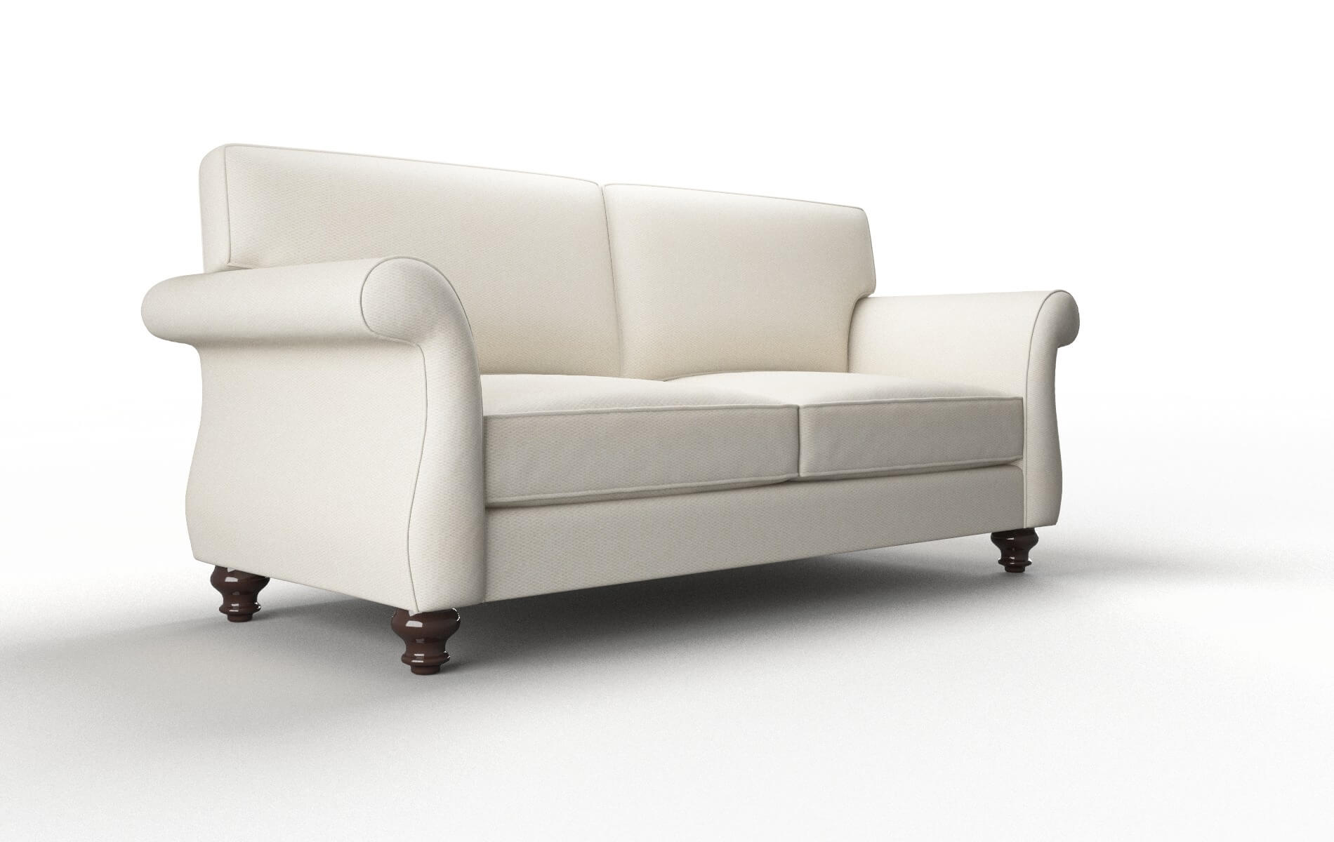 Pisa Bungalow Ivory Sofa espresso legs 2