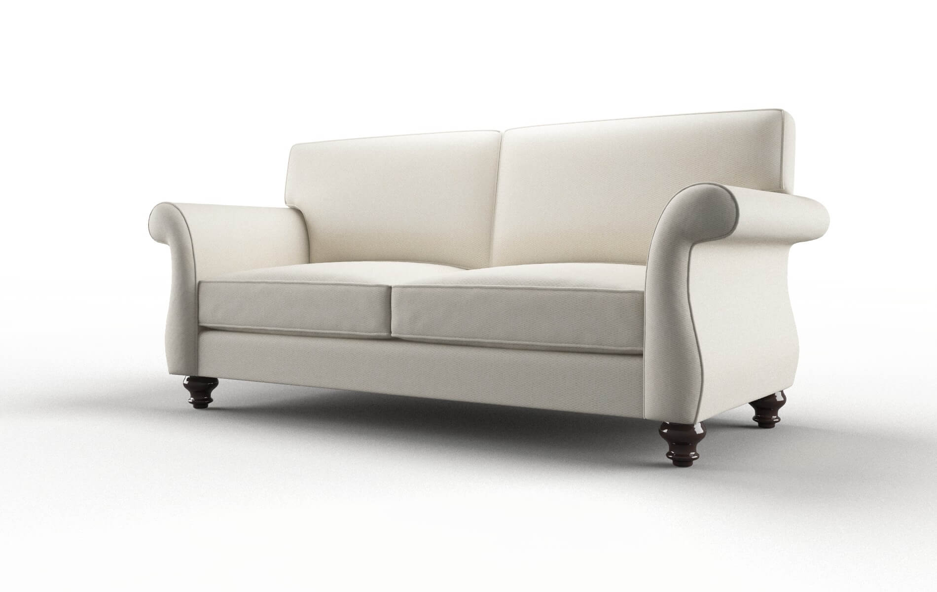 Pisa Bungalow Ivory Sofa espresso legs 4