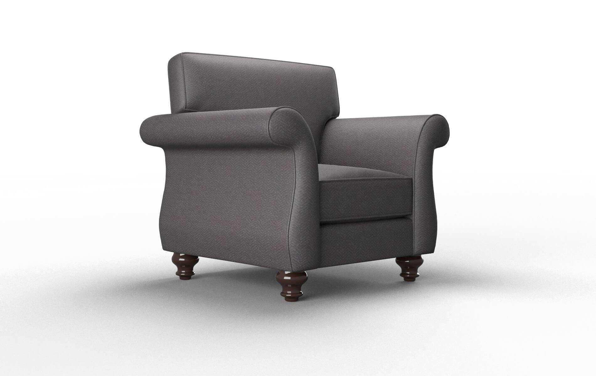 Pisa Catalina Charcoal Chair espresso legs 2