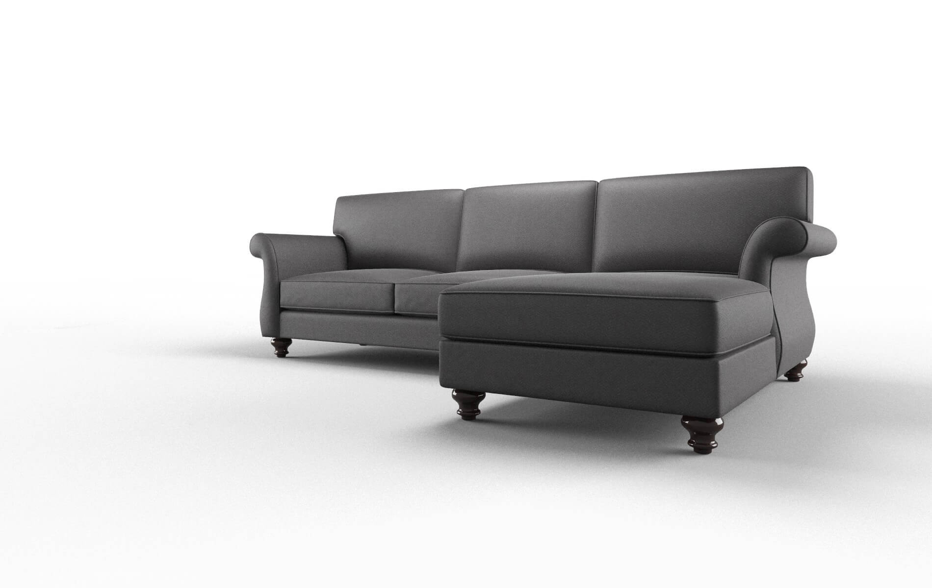 Pisa Catalina Charcoal Panel espresso legs 4