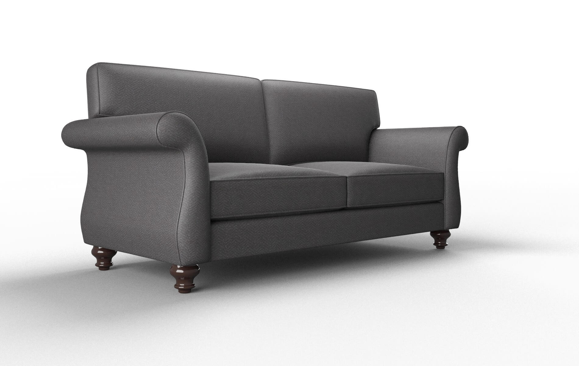 Pisa Catalina Charcoal Sofa espresso legs 2