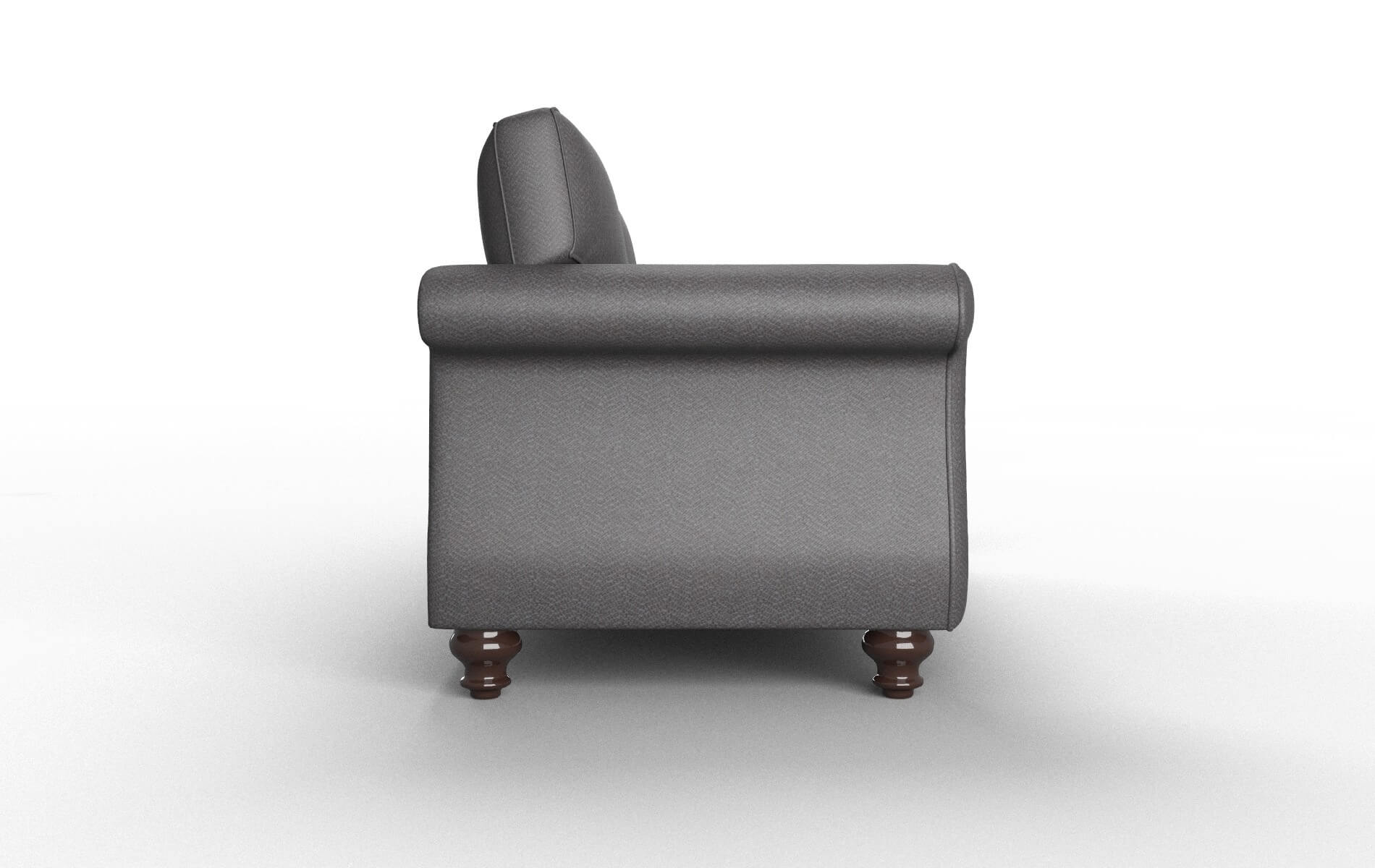Pisa Catalina Charcoal Sofa espresso legs 3