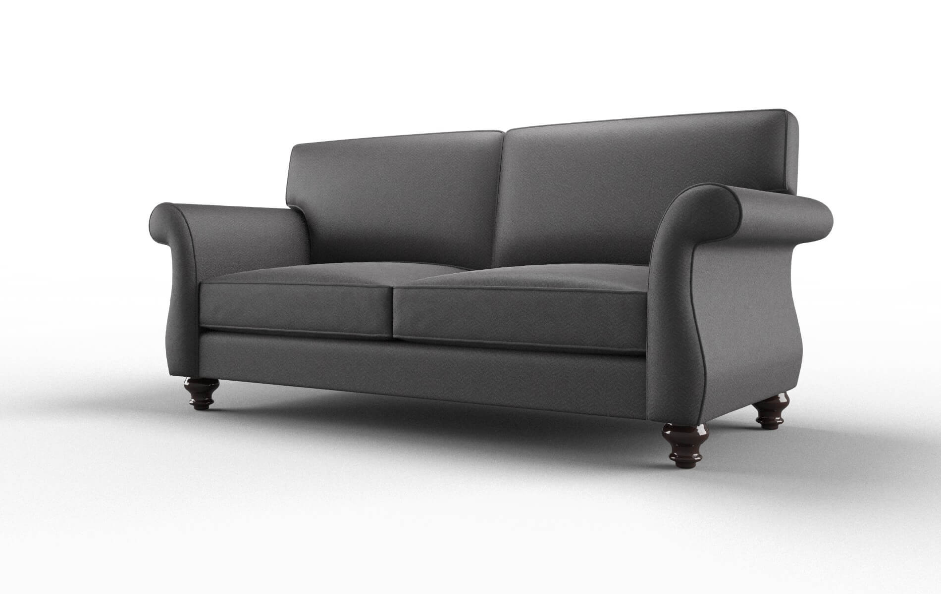 Pisa Catalina Charcoal Sofa espresso legs 4
