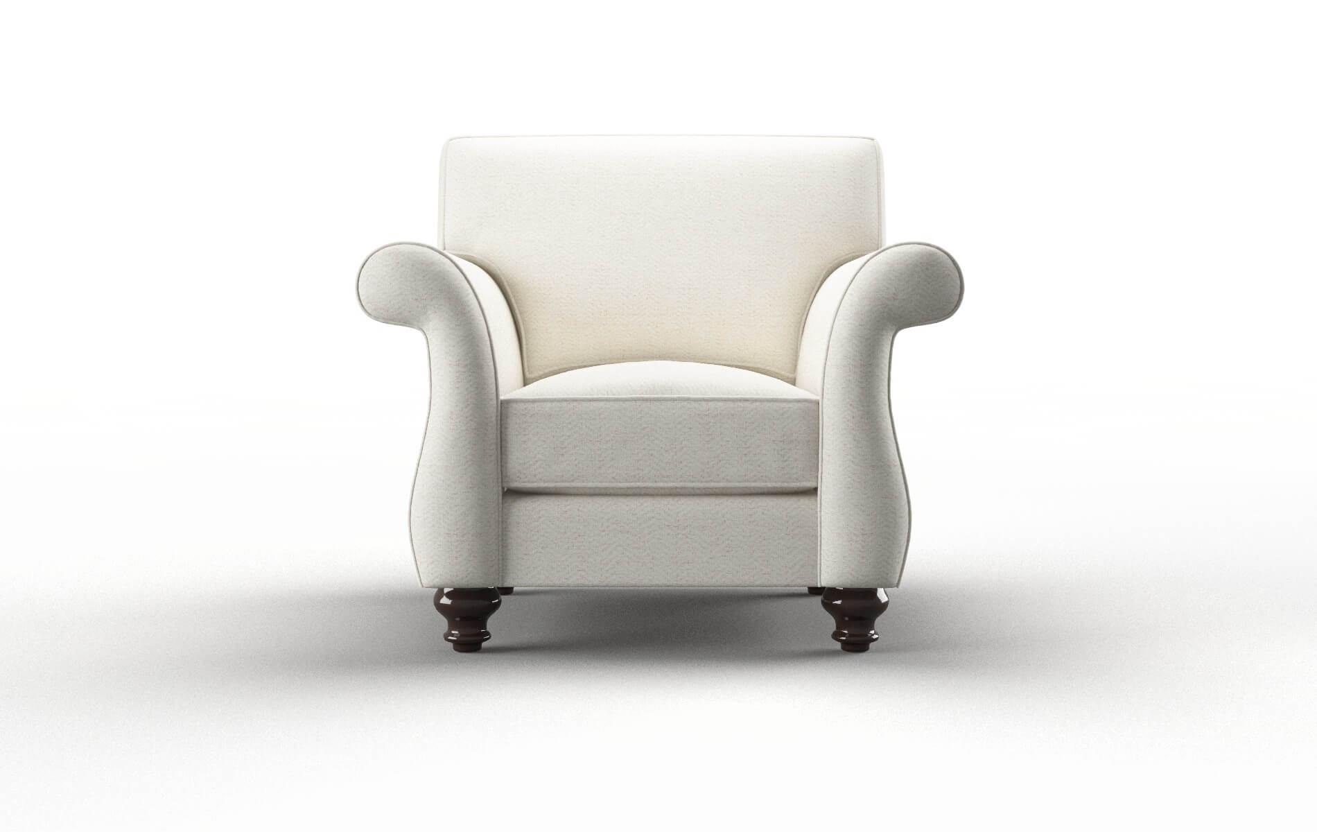 Pisa Catalina Ivory Chair espresso legs 1