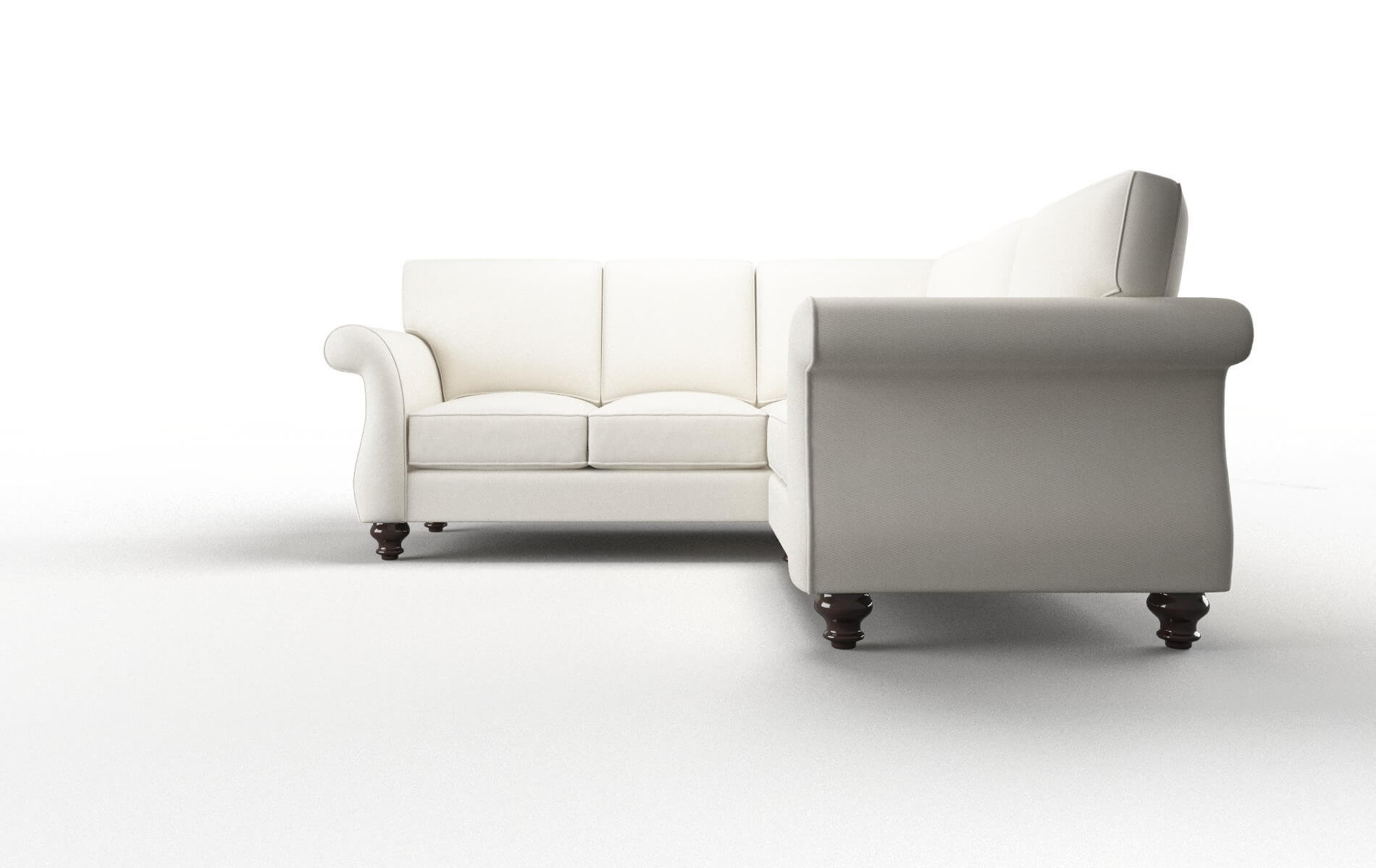 Pisa Chance Bone Sectional espresso legs 5