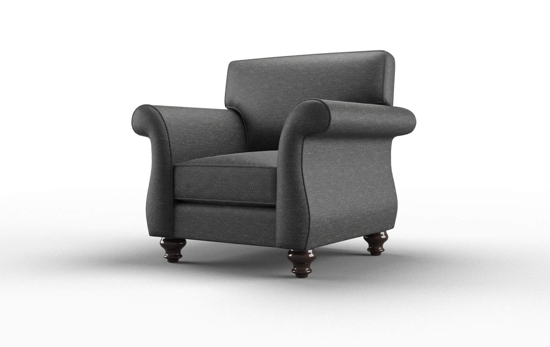 Pisa Chance Denim Chair espresso legs 4