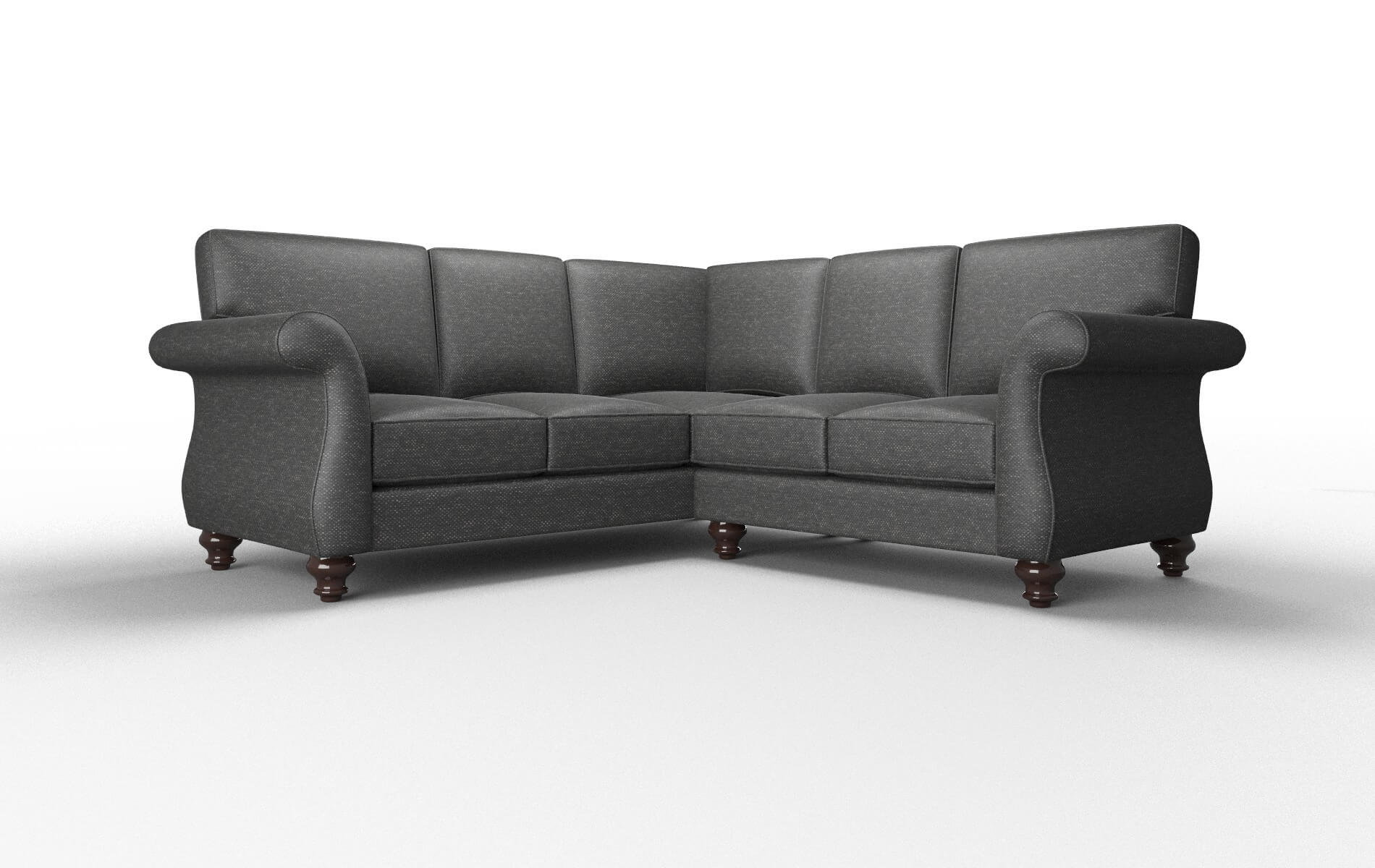 Pisa Chance Denim Sectional espresso legs 1