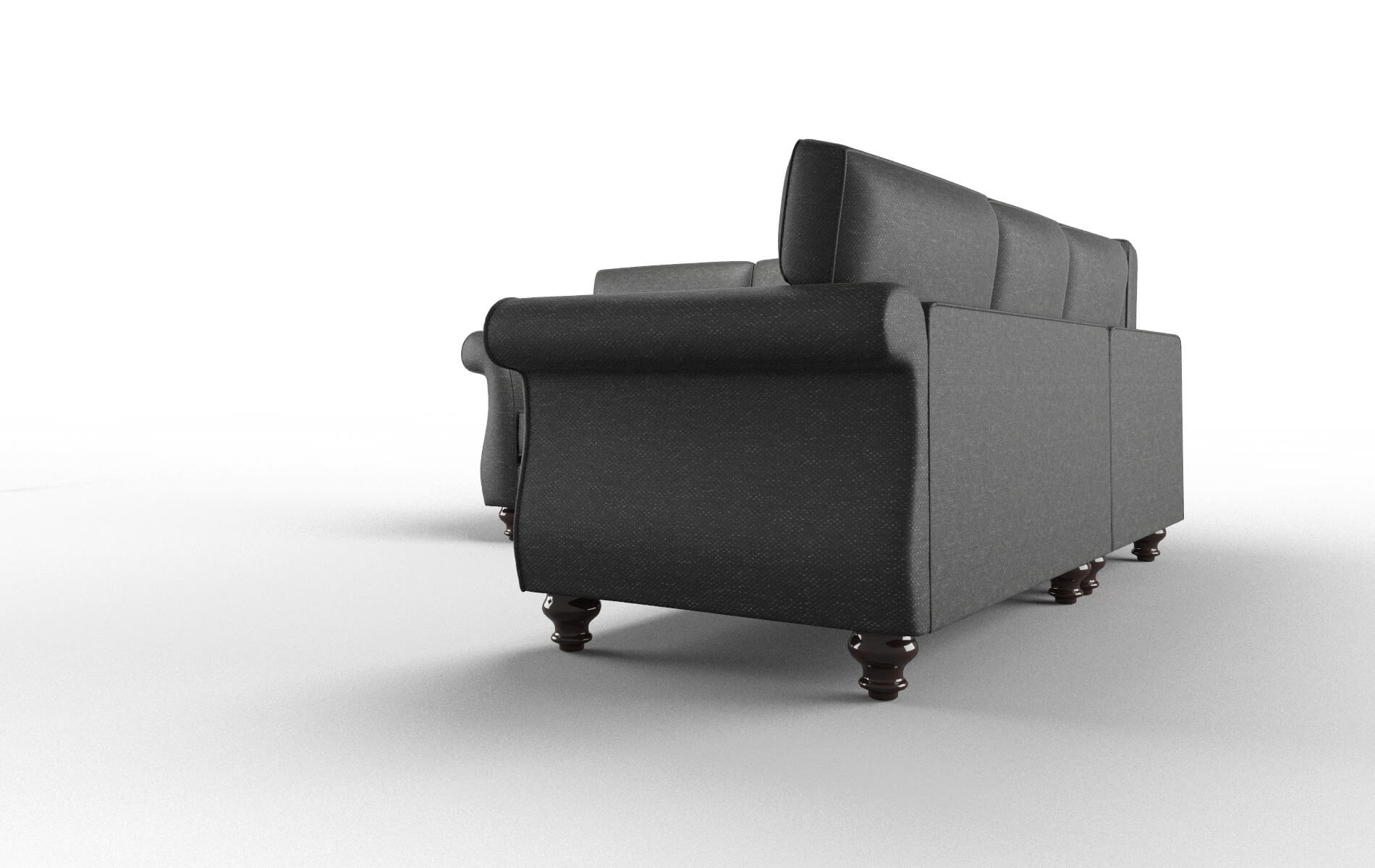 Pisa Chance Denim Sectional espresso legs 4