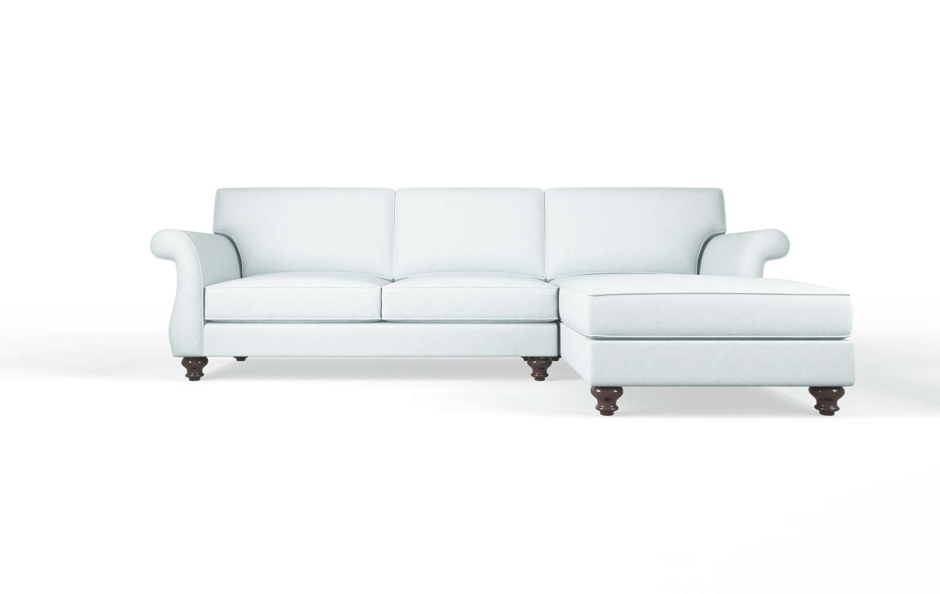 Pisa Clyde Cornflower Panel espresso legs 1