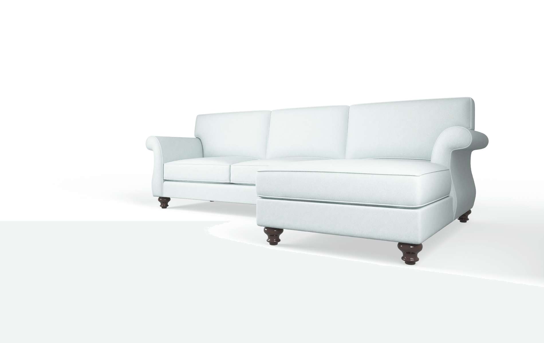 Pisa Clyde Cornflower Panel espresso legs 4