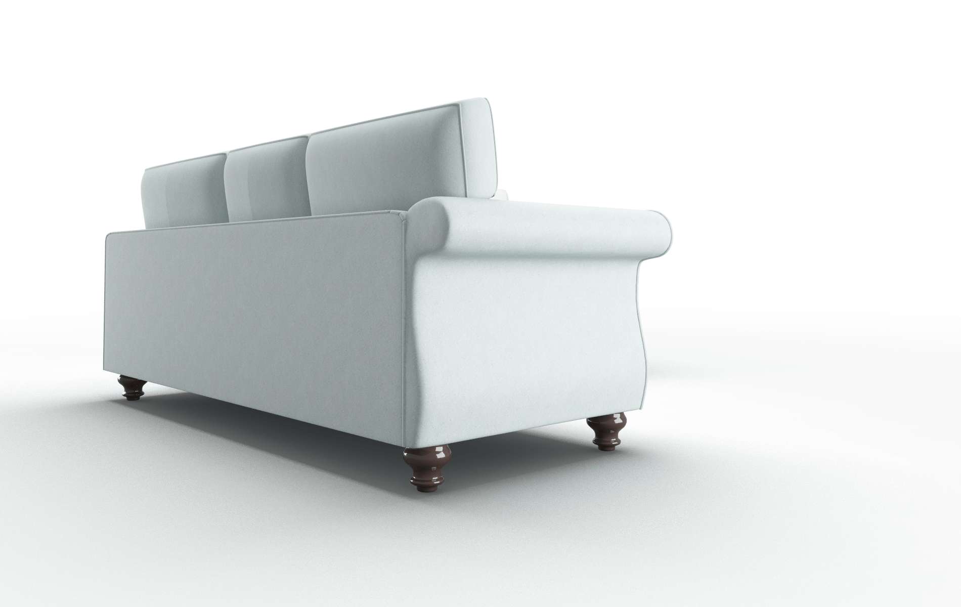 Pisa Clyde Cornflower Sectional espresso legs 3