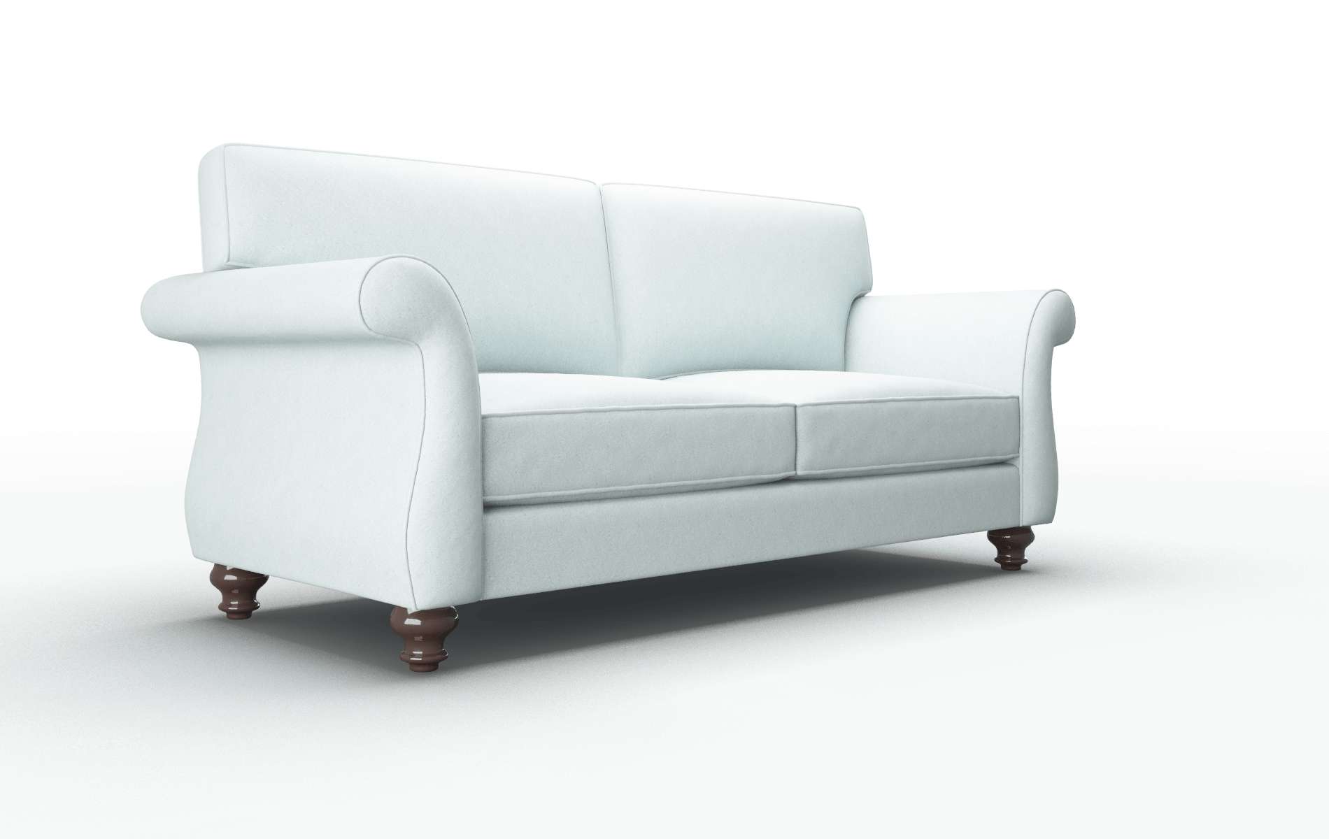 Pisa Clyde Cornflower Sofa espresso legs 2