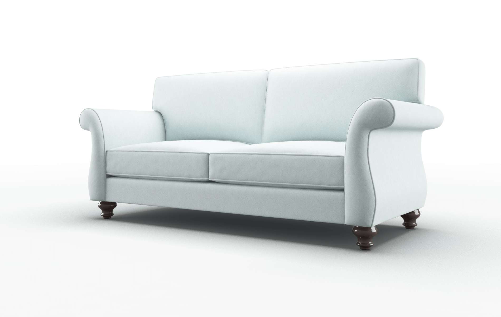 Pisa Clyde Cornflower Sofa espresso legs 4