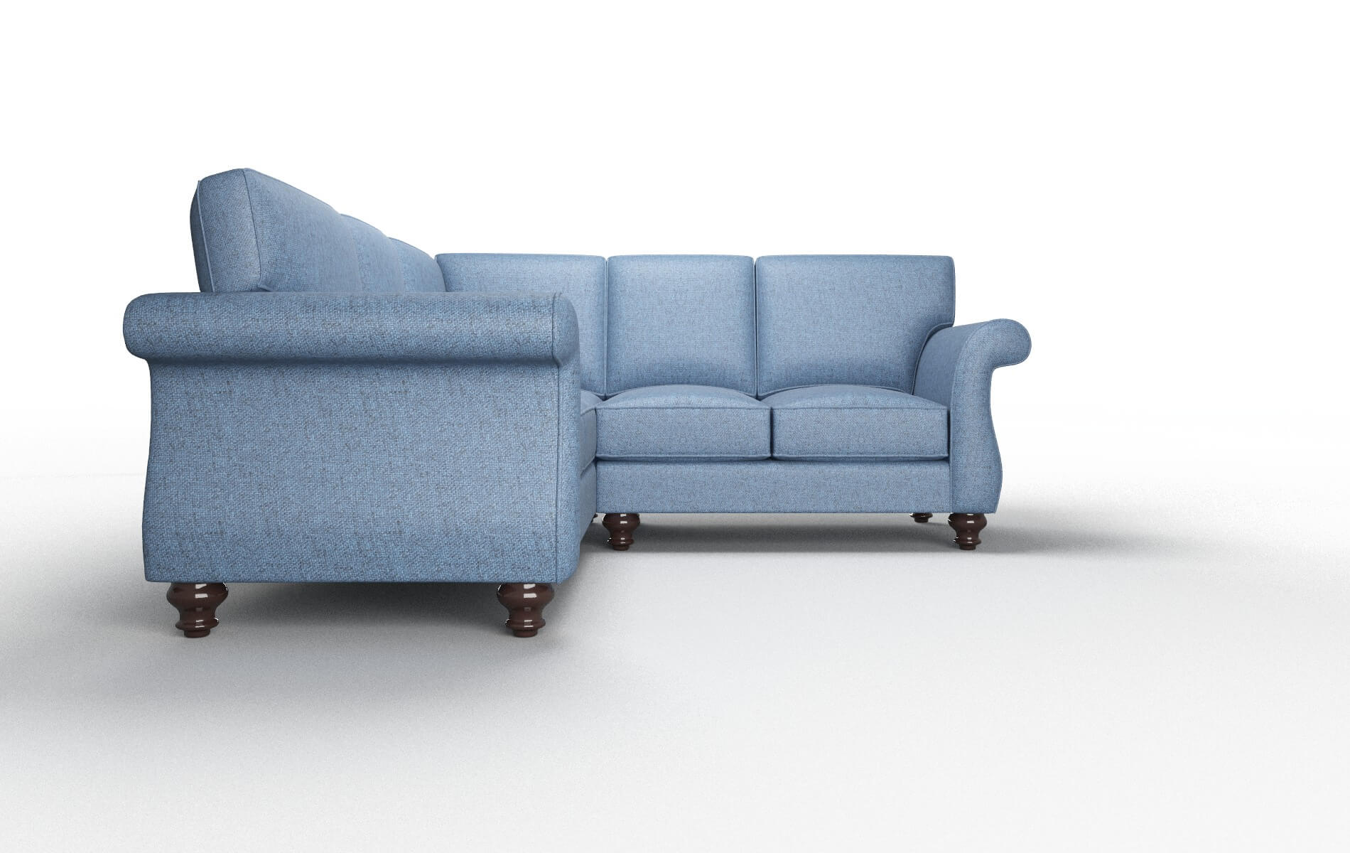 Pisa Clyde Deep_ocean Sectional espresso legs 2