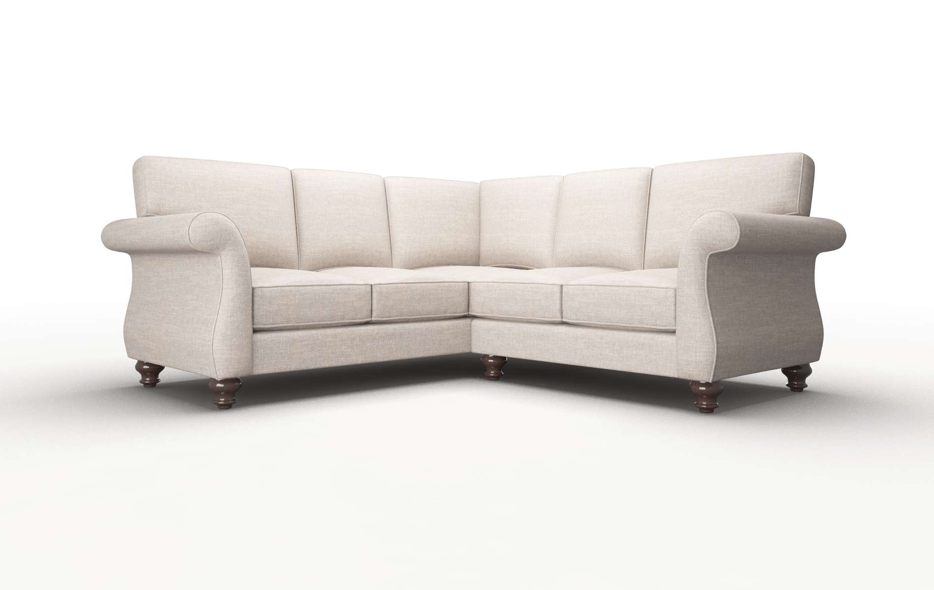 Pisa Clyde Dolphin Sectional espresso legs 1