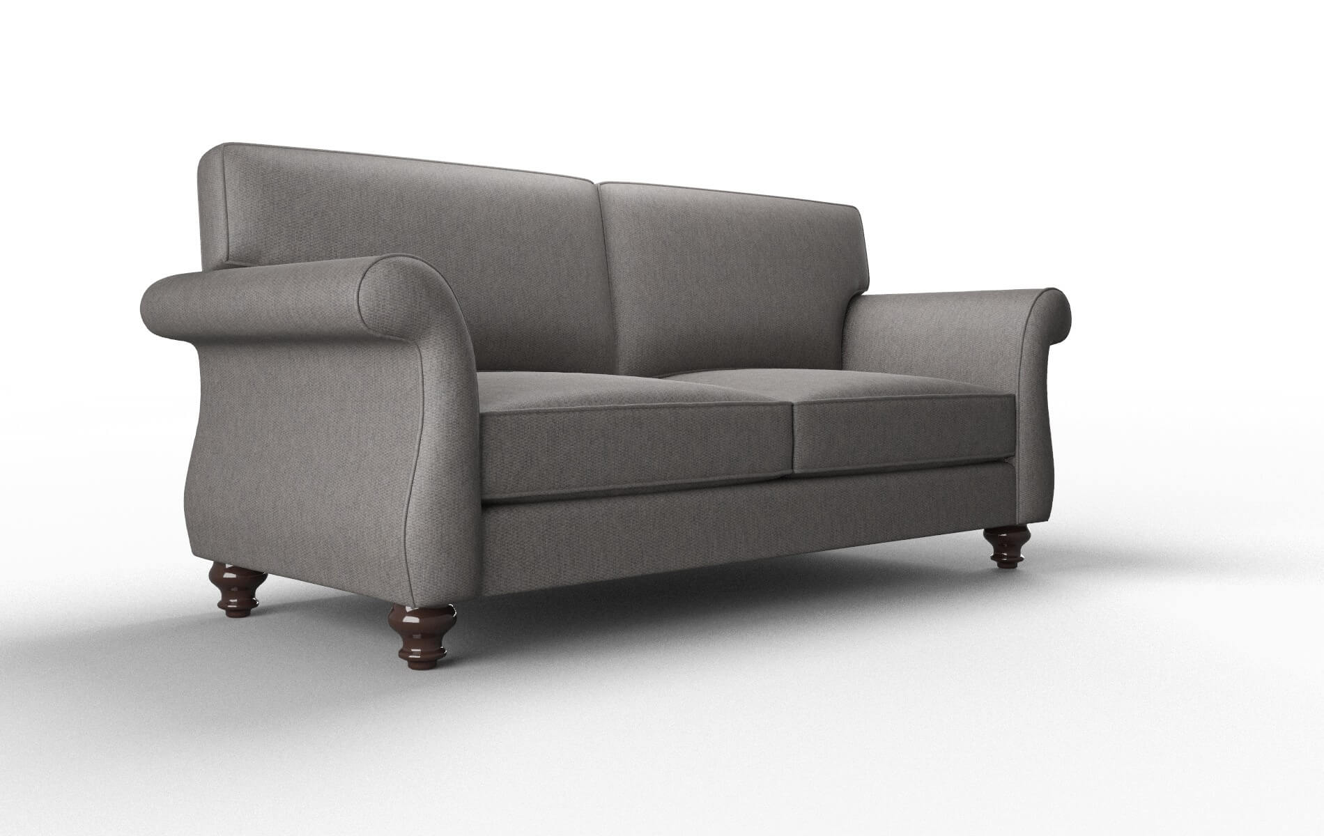 Pisa Cosmo Charcoal Sofa espresso legs 2