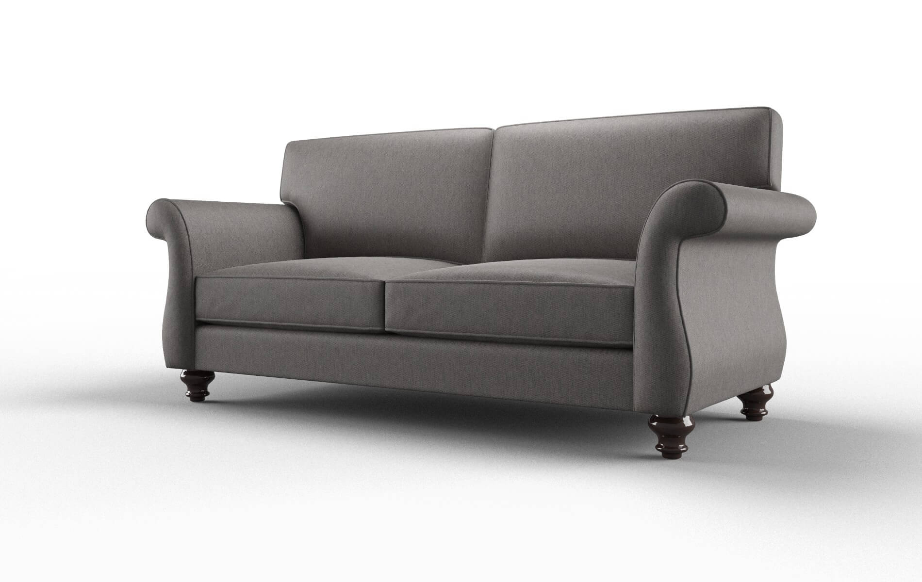 Pisa Cosmo Charcoal Sofa espresso legs 4