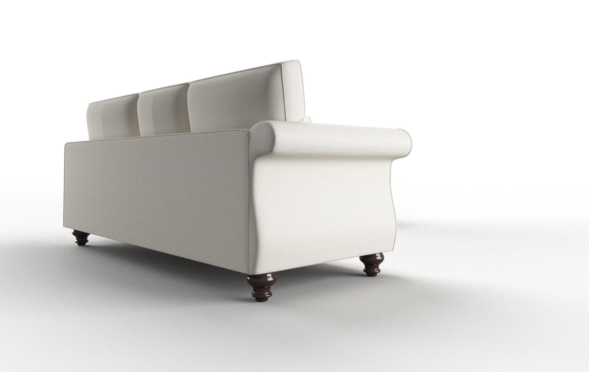 Pisa Cosmo Ivory Sectional espresso legs 3