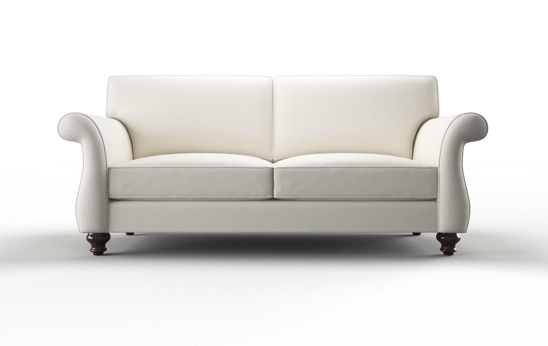 Pisa Cosmo Ivory Sofa espresso legs 1
