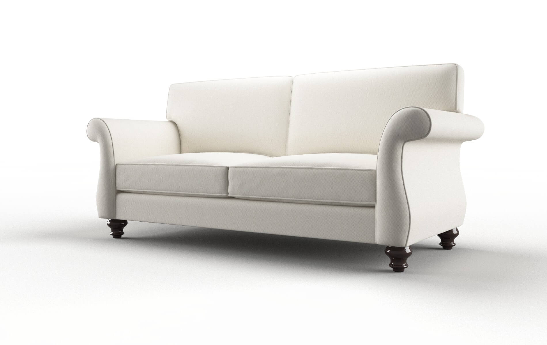 Pisa Cosmo Ivory Sofa espresso legs 4