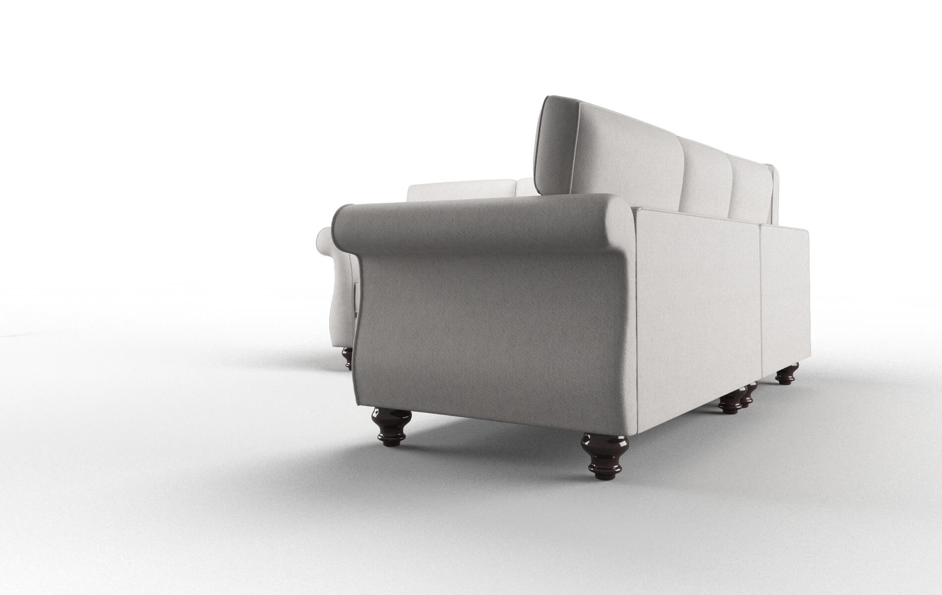 Pisa Cosmo Silver Sectional espresso legs 4