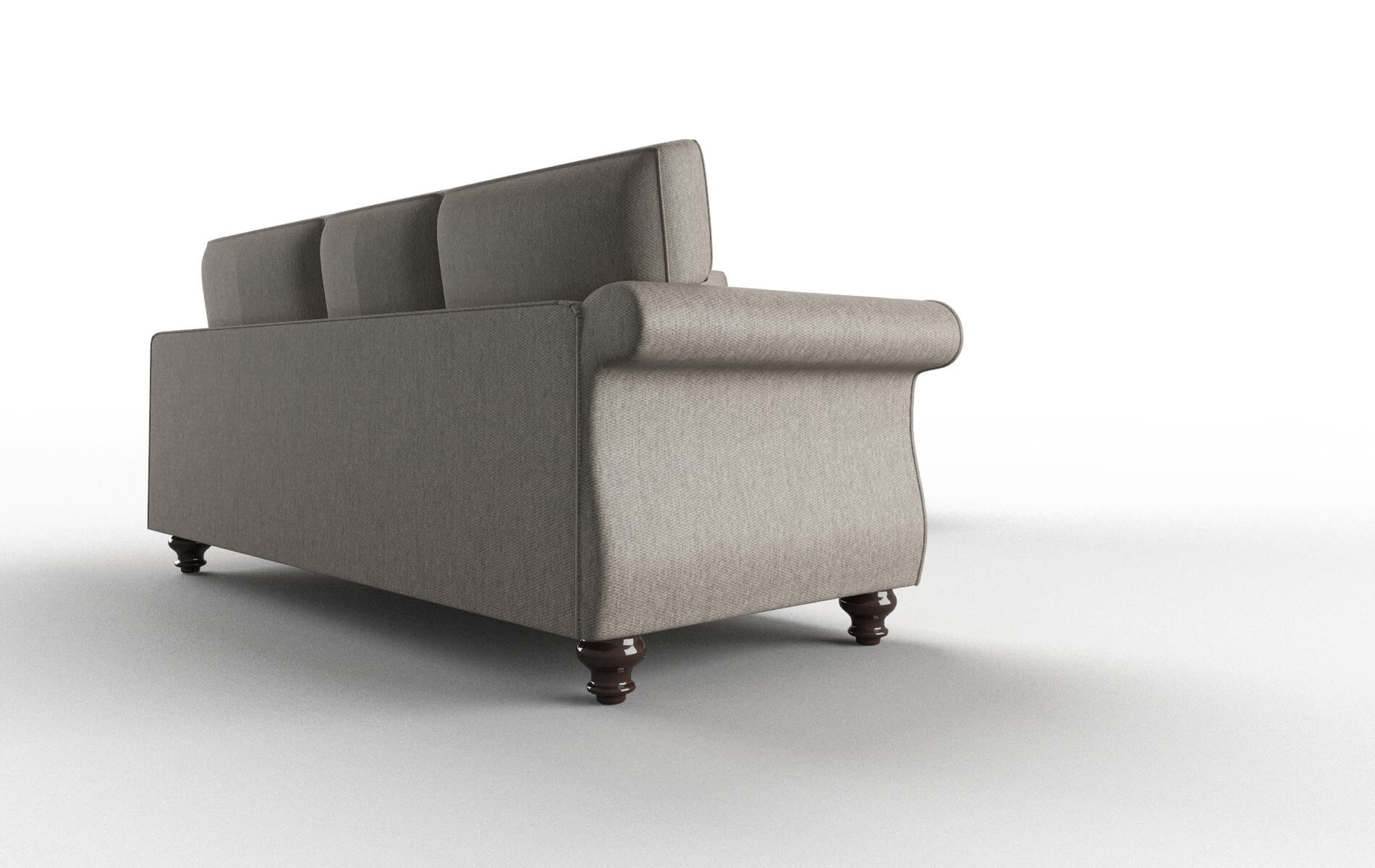 Pisa Cosmo Taupe Sectional espresso legs 3
