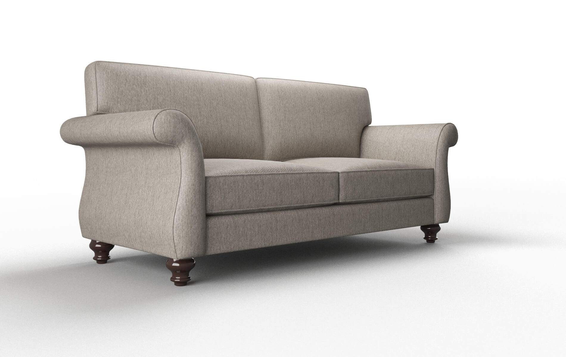 Pisa Cosmo Taupe Sofa espresso legs 2