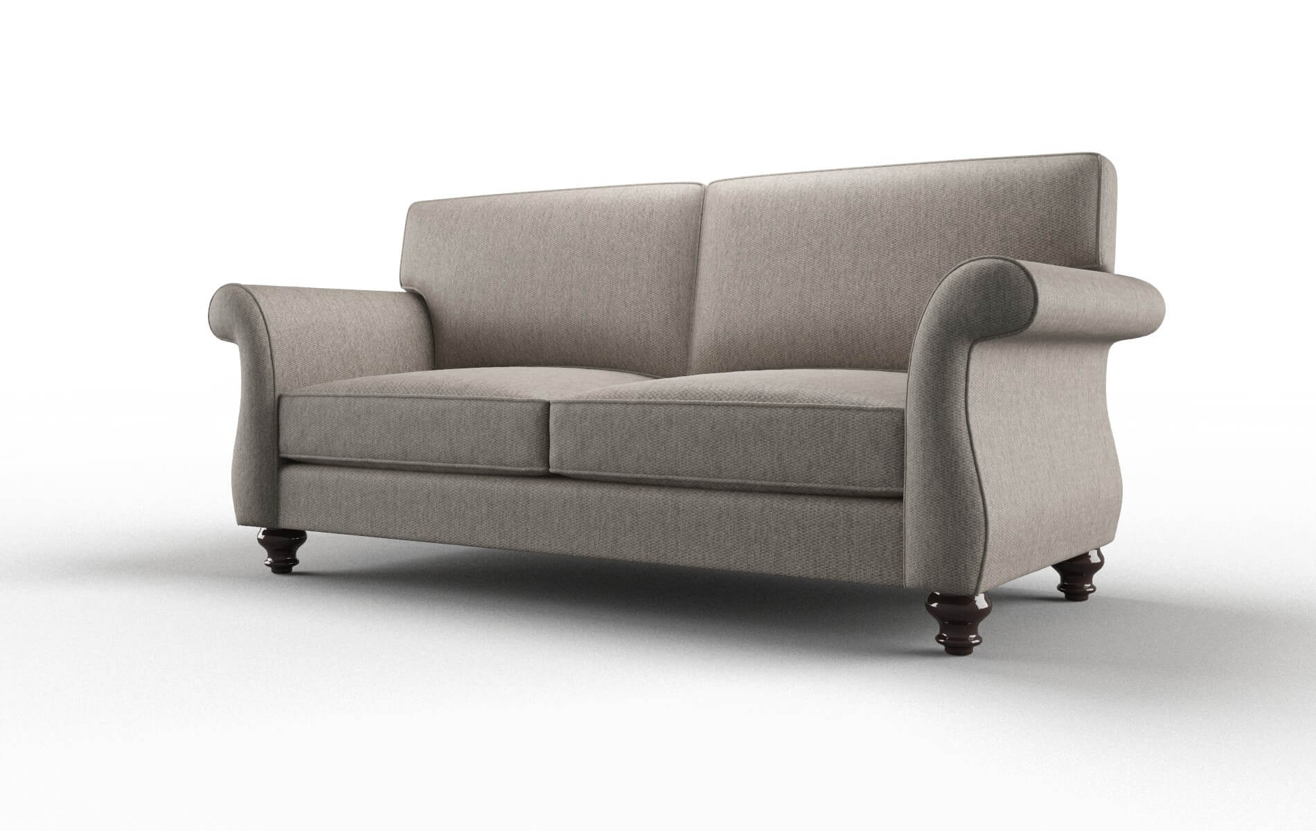 Pisa Cosmo Taupe Sofa espresso legs 4