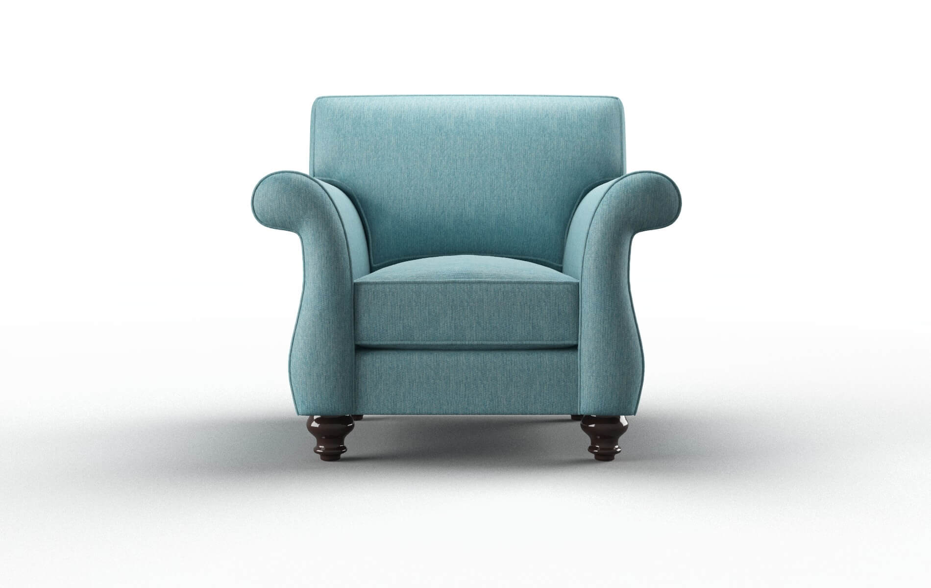 Pisa Cosmo Turquoise chair espresso legs