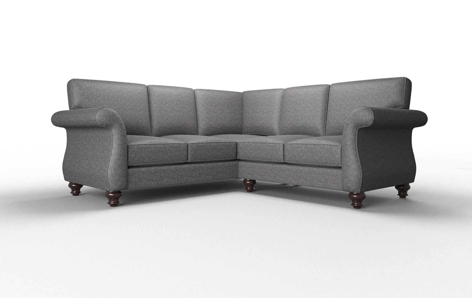 Pisa Curious Eclipse Sectional espresso legs 1