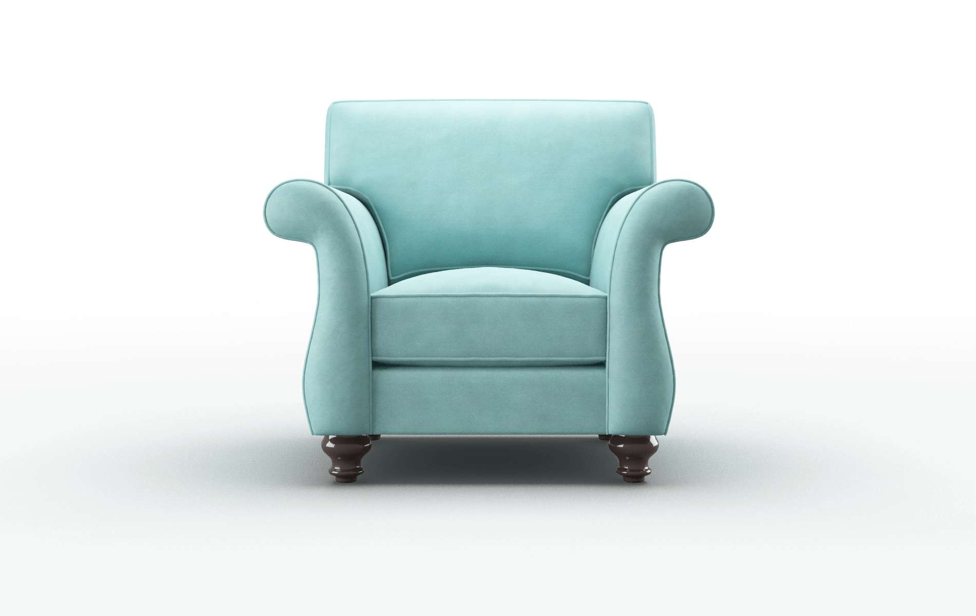 Pisa Curious Turquoise Chair espresso legs 1